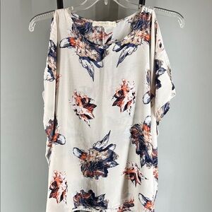 Rokoko Cream Floral Tunic with Navy & Rust Accents